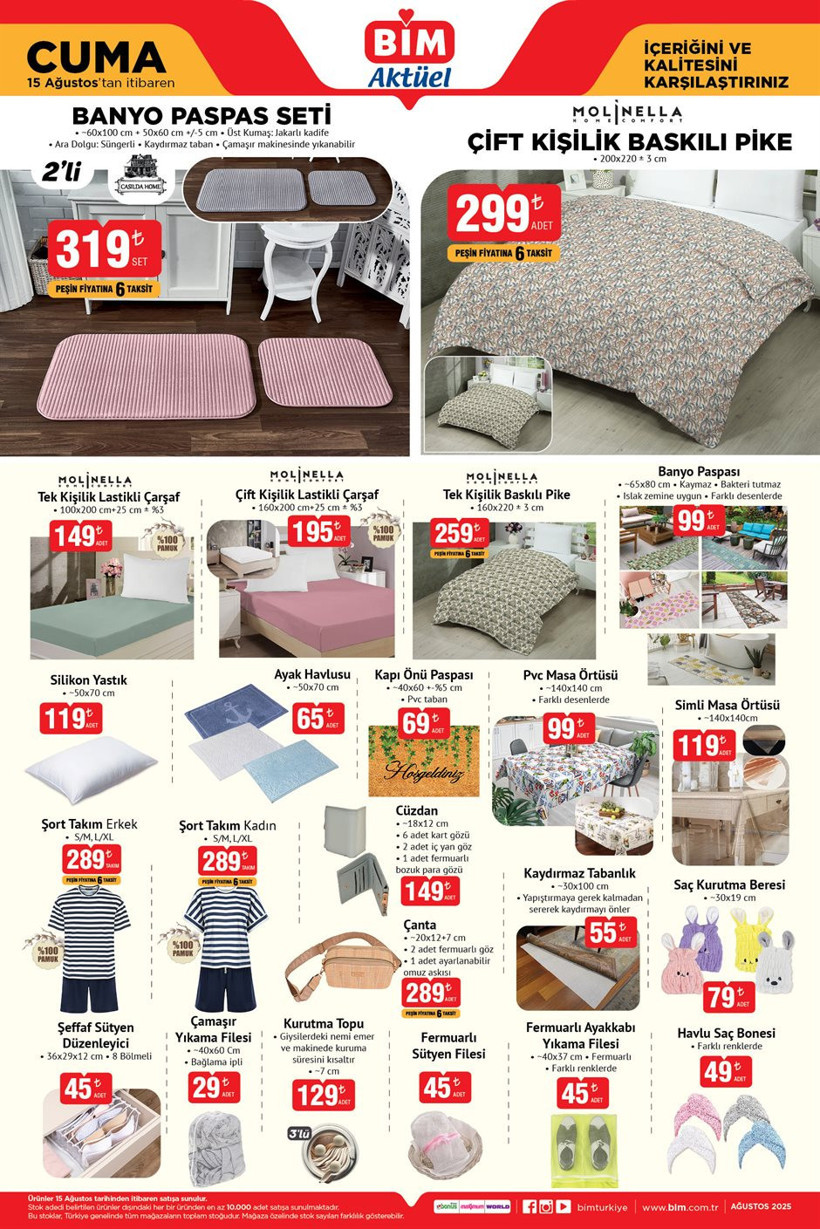 15 Ağustos BİM Aktüel Ürünler Kataloğu Halı Yıkama Makinesi, Ankastre, Stanley Termos Geldi - Resim : 4