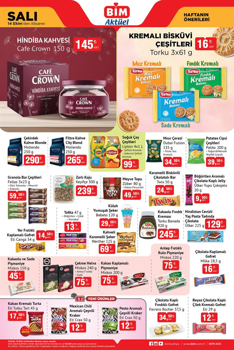 BİM 14 EKİM SALI AKTÜEL ÜRÜNLER KATALOĞU Hindiba Kahvesi, Şarjlı Süpürge, Eğitici Köpekçik Rafta - Resim : 2