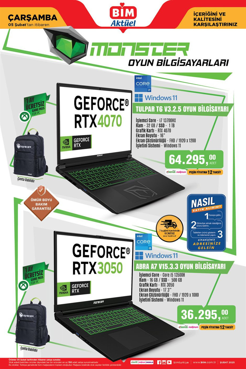 BİM 4-5 ŞUBAT AKTÜEL ÜRÜNLER KATALOĞU | BİM'de Bu Hafta Oyun Bilgisayarı, Beyaz Eşya İndirimde - Resim : 4
