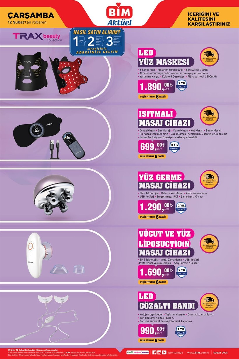 11-12 ŞUBAT BİM AKTÜEL ÜRÜNLER KATALOĞU | BİM'de Bu Hafta Delonghi Kahve Makinesi, Kazanlı Ütü.. - Resim : 5
