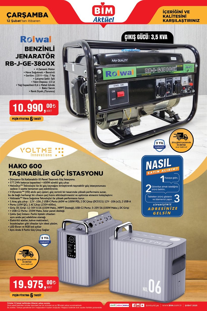 11-12 ŞUBAT BİM AKTÜEL ÜRÜNLER KATALOĞU | BİM'de Bu Hafta Delonghi Kahve Makinesi, Kazanlı Ütü.. - Resim : 4