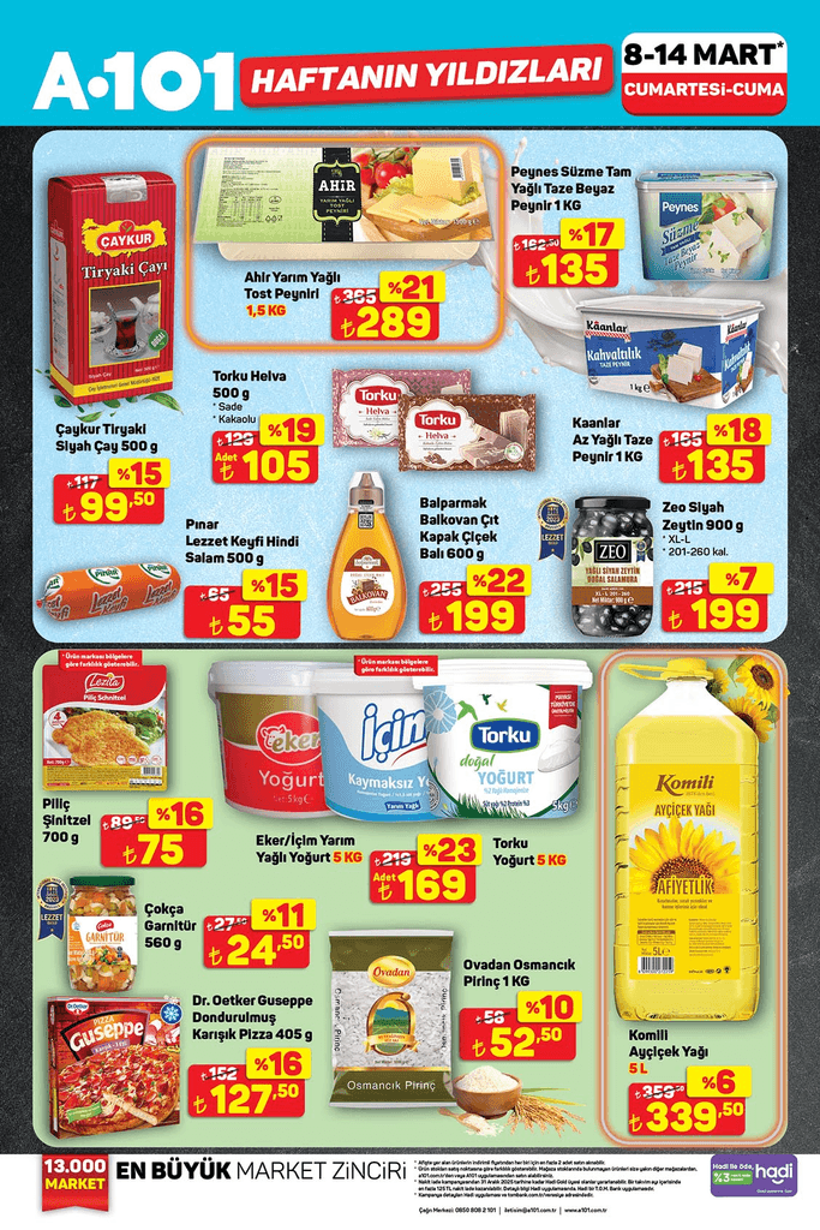 A101 8-14 MART A101 HAFYANIN YILDIZLARI 2025 | A101'de Hafta Sonu Tuvalet Kağıdı, Ayçiçek Yağı.. - Resim : 2