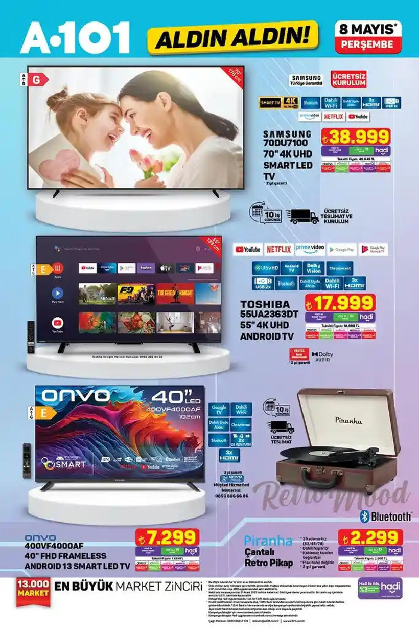 A101 8 Mayıs Aktüel Kataloğu Koltuk Yıkama Makinesi, Dikiş Makinesi, Elektrikli Moped Geldi - Resim : 4