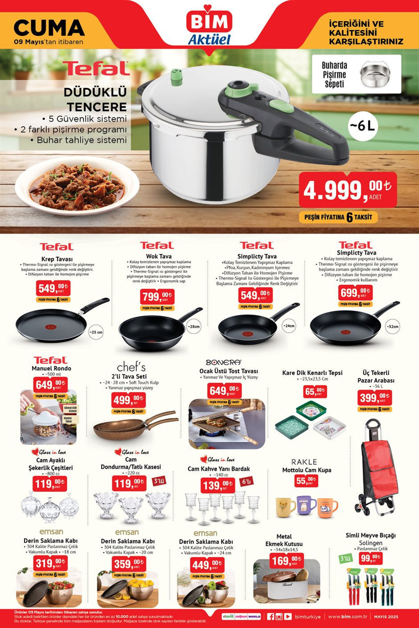 9 Mayıs BİM Kataloğu 2025 Arazi Aracı, Düdüklü Tencere, Motosiklet, Mini Buzdolabı Satılıyor - Resim : 2