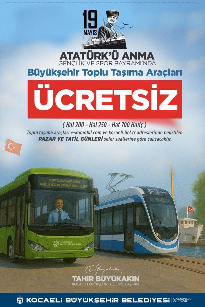 Kocaeli'de ulaşım ücretsiz olacak! - Resim : 1
