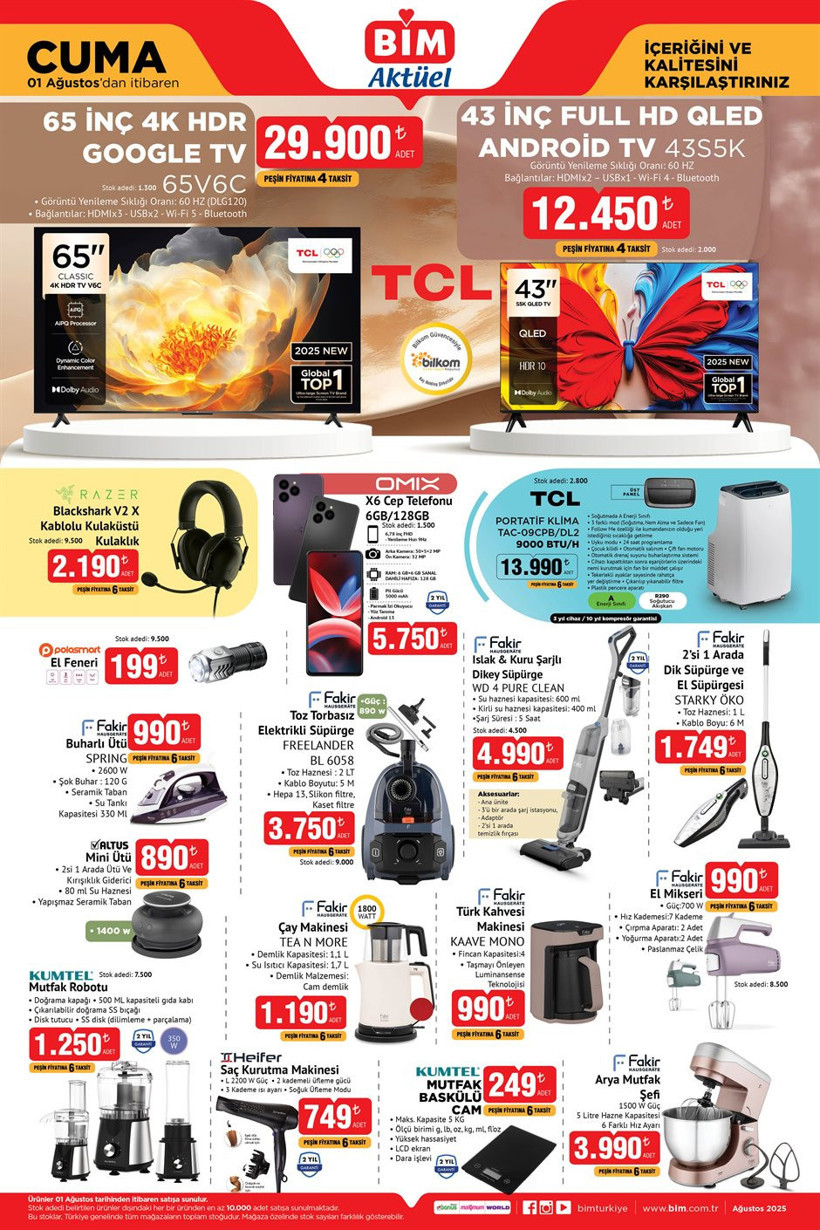 BİM Aktüel 29 Temmuz - 1 Ağustos Kataloğu Portatif Klima, Akülü Range Rover, Buharlı Ütü Geliyor - Resim : 1