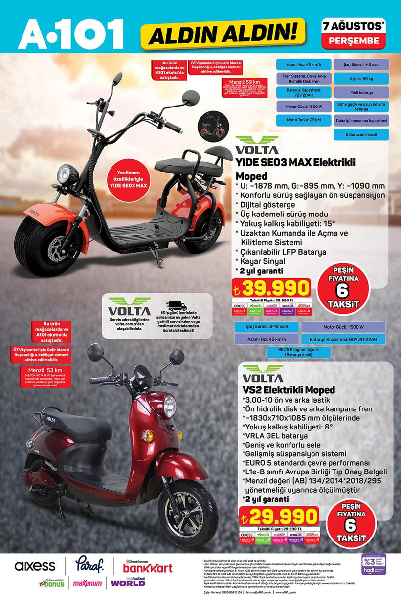 A101 AKTÜEL 7 AĞUSTOS 2025 : A101'de Bu Perşembe Elektrikli Bisiklet, Oto Ürünleri, Güneşlik Var - Resim : 2