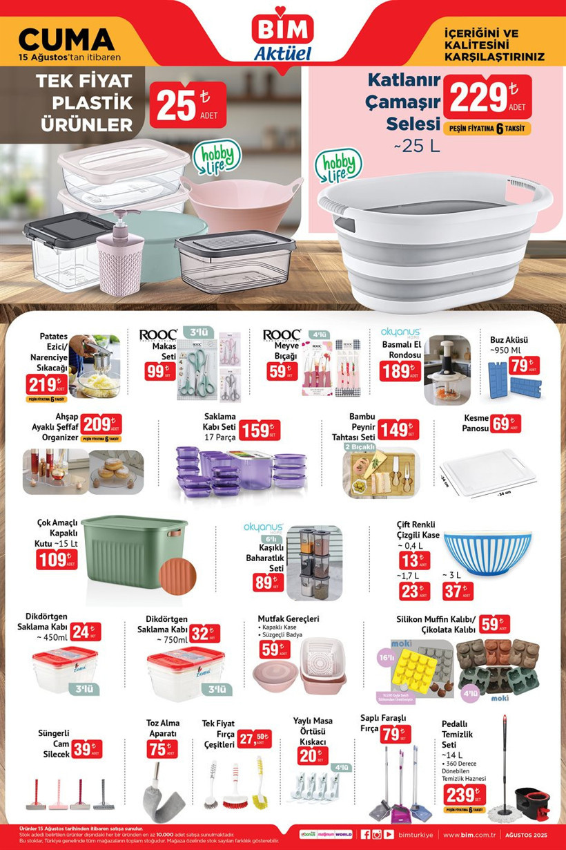 BİM Aktüel Ürünler 12-15 Ağustos Kataloğu 2025 Stanley Termos, Drone, Dijital Cam Baskül Geliyor - Resim : 3