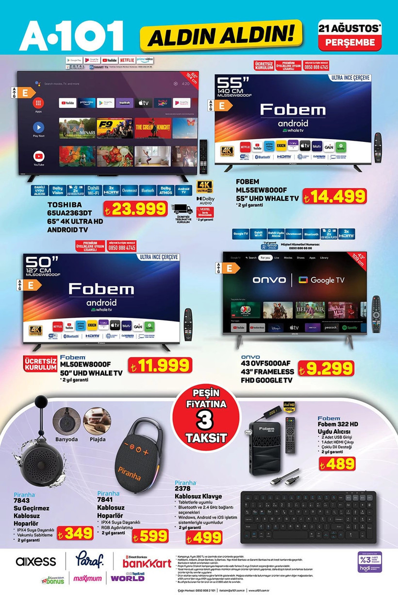 A101 21 Ağustos Perşembe Aktüel Katalog Overlok Makinesi, Üç Tekerlekli Moped, Darbeli Matkap Geldi - Resim : 2