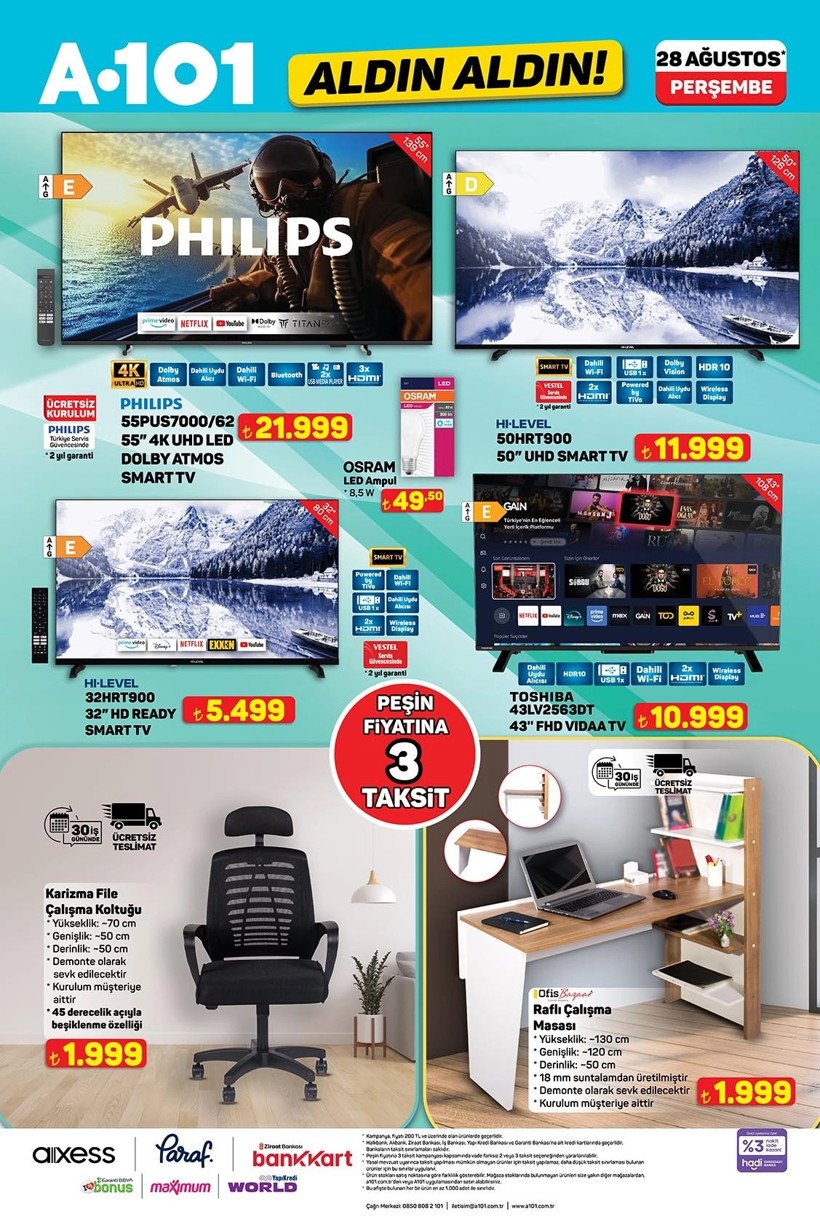 28 AĞUSTOS A101 KATALOĞU 2025 | A101'de Bu Perşembe Volta Elektrikli Bisiklet, Okul Malzemeleri, Su Sebili Geldi - Resim : 2