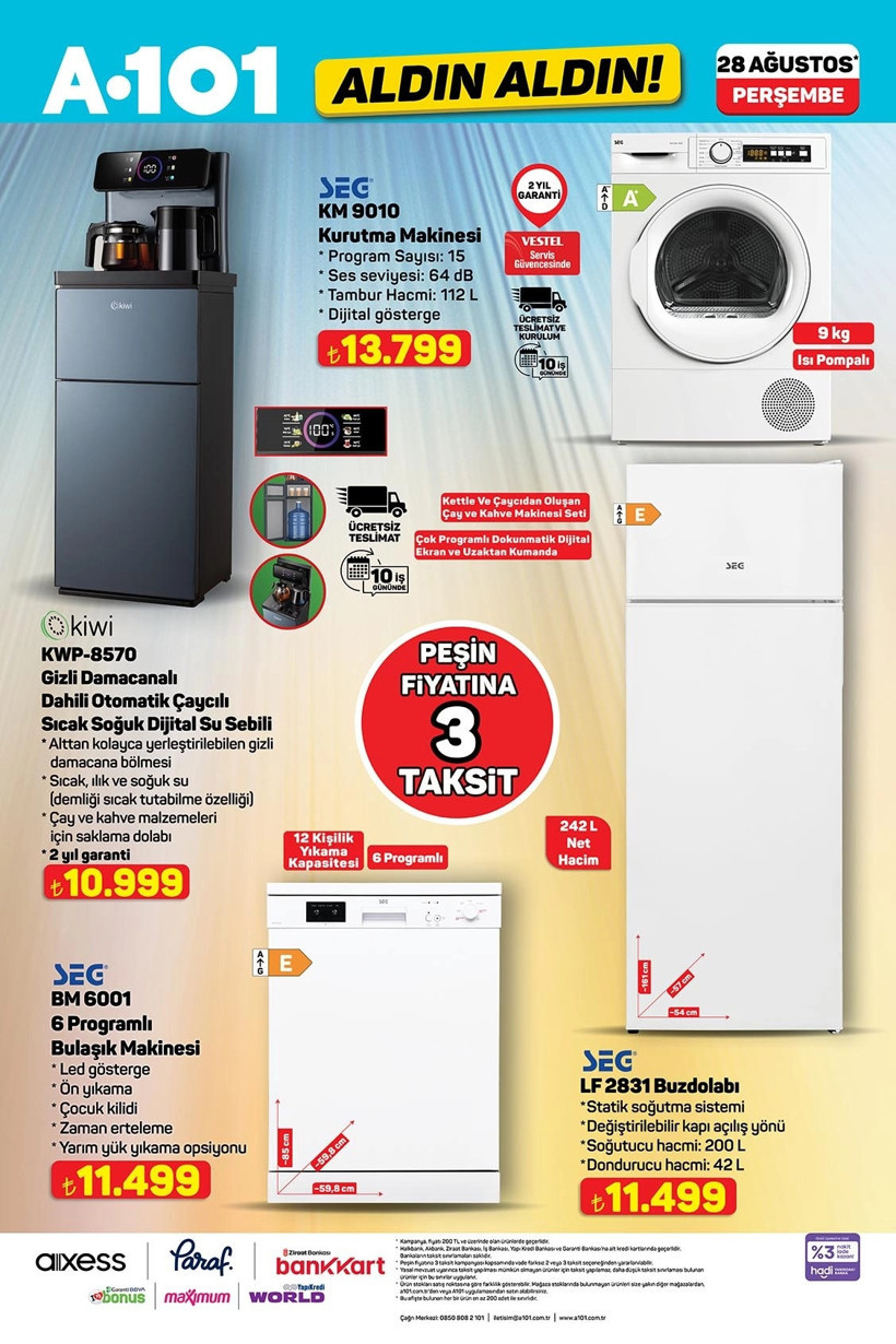 28 AĞUSTOS A101 KATALOĞU 2025 | A101'de Bu Perşembe Volta Elektrikli Bisiklet, Okul Malzemeleri, Su Sebili Geldi - Resim : 1