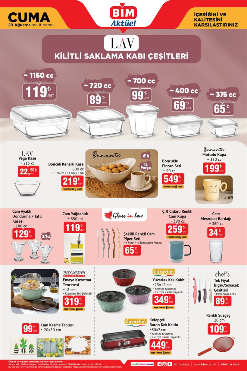 BİM 29 Ağustos Cuma Aktüel Ürünler Kataloğu 8 Bölmeli Dolap, 3 Kapaklı Ayakkabılık, Android TV Var - Resim : 5