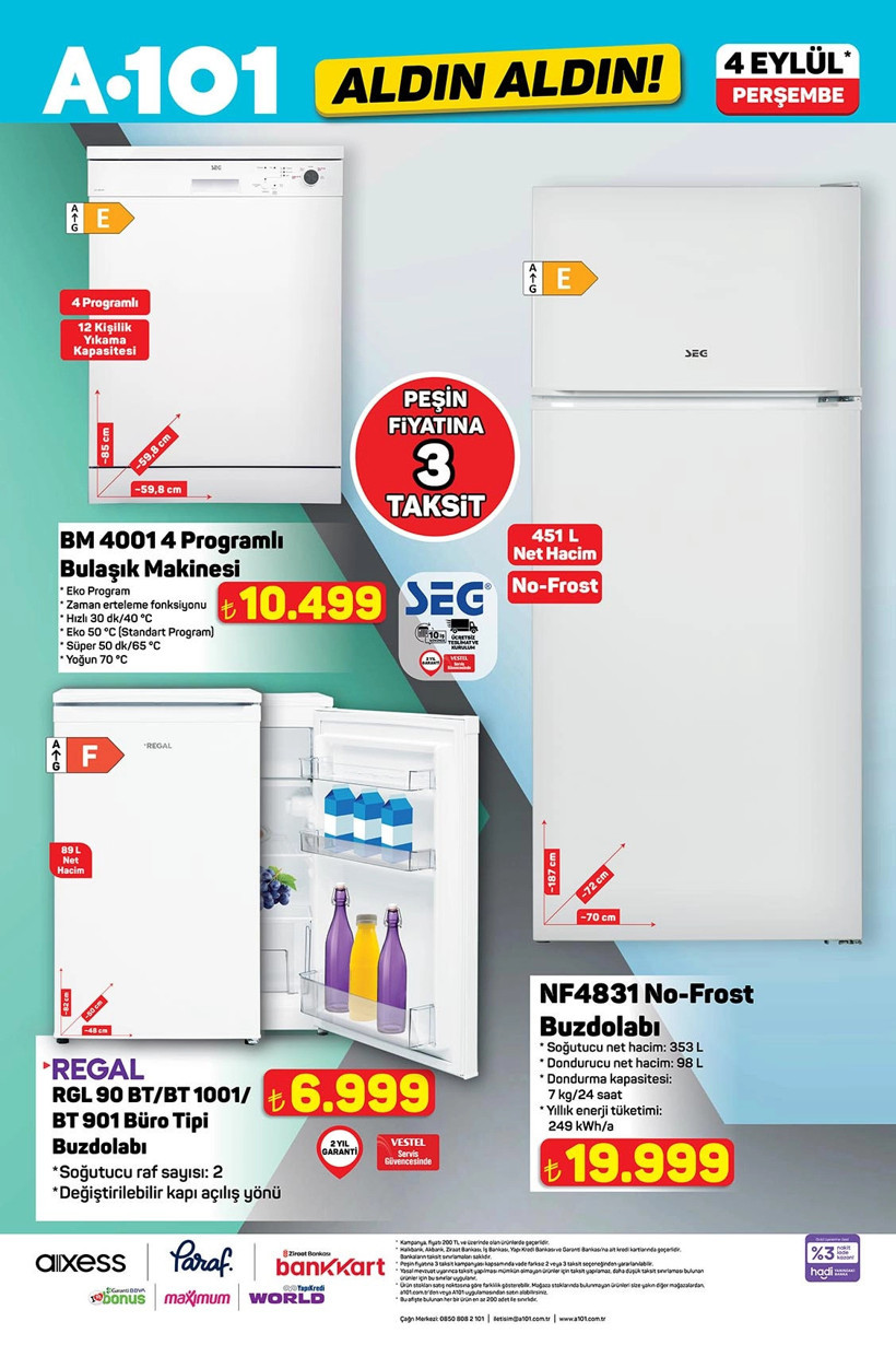 04 EYLÜL PERŞEMBE A101 AKTÜEL ÜRÜNLER KATALOĞU Singer Dikiş Makinesi, Volta Araba Geldi - Resim : 5