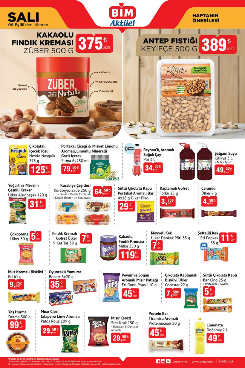 BİM 9-12 EYLÜL AKTÜEL ÜRÜNLER KATALOĞU 2025 Bu Salı ve Cuma Dik Süpürge, Ankastre Set, Ağız Duşu Var - Resim : 1