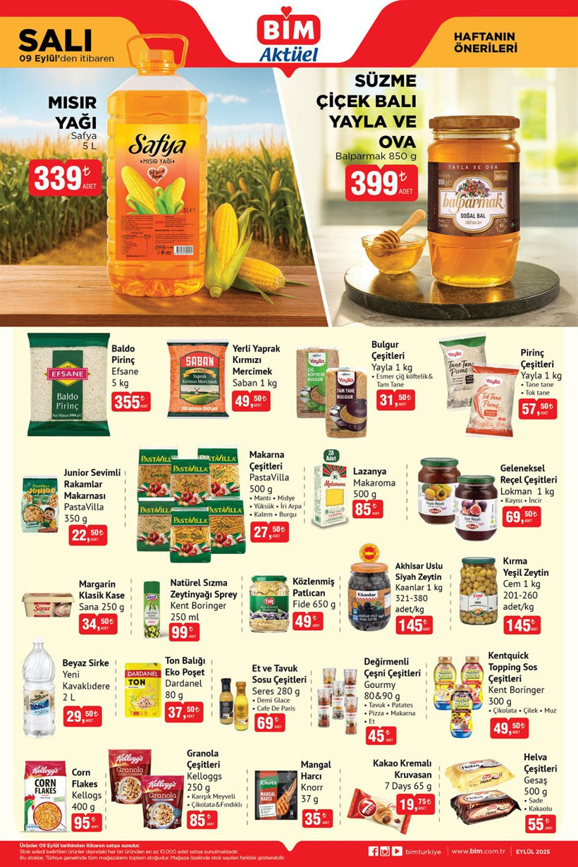 BİM 9 Eylül 2025 Kataloğu 2025 Bu Salı Hangi Ürünler Var? BİM'e İndirimli Ürünler Geldi - Resim : 1
