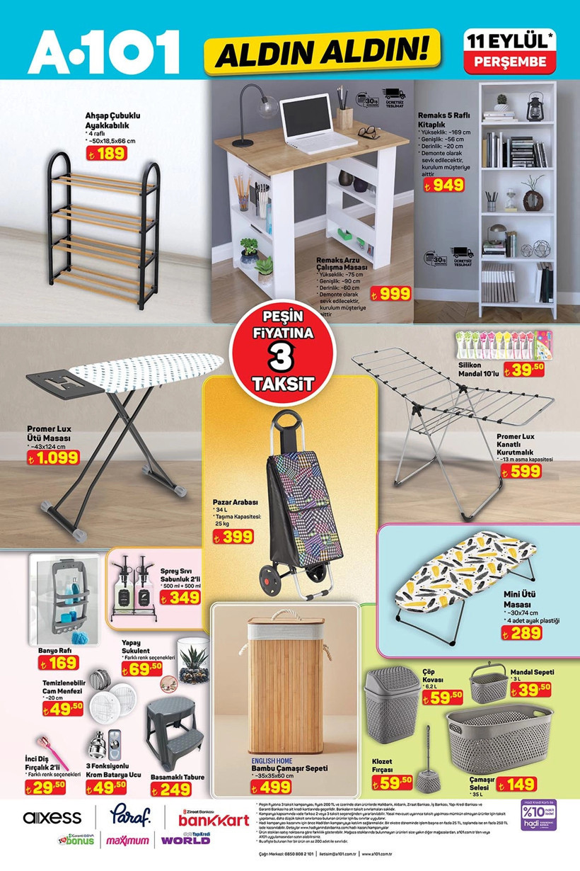 A101 11 Eylül Perşembe Aktüel Ürünler Kataloğu Bu Perşembe Mikrodalga Fırın, Dijital Piyano Var - Resim : 1