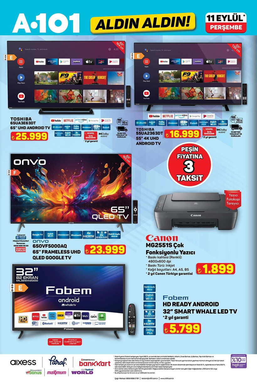 A101 11 Eylül Perşembe Aktüel Ürünler Kataloğu Bu Perşembe Mikrodalga Fırın, Dijital Piyano Var - Resim : 3