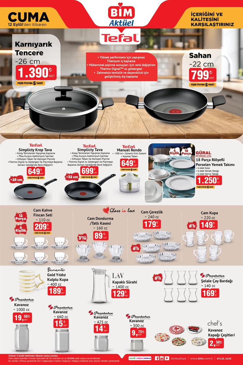 BİM AKTÜEL 12 EYLÜL 2025 KATALOĞU Bu Cuma Semaver, Dijital Mikrodalga Fırın, Cep Telefonu Satışta - Resim : 2