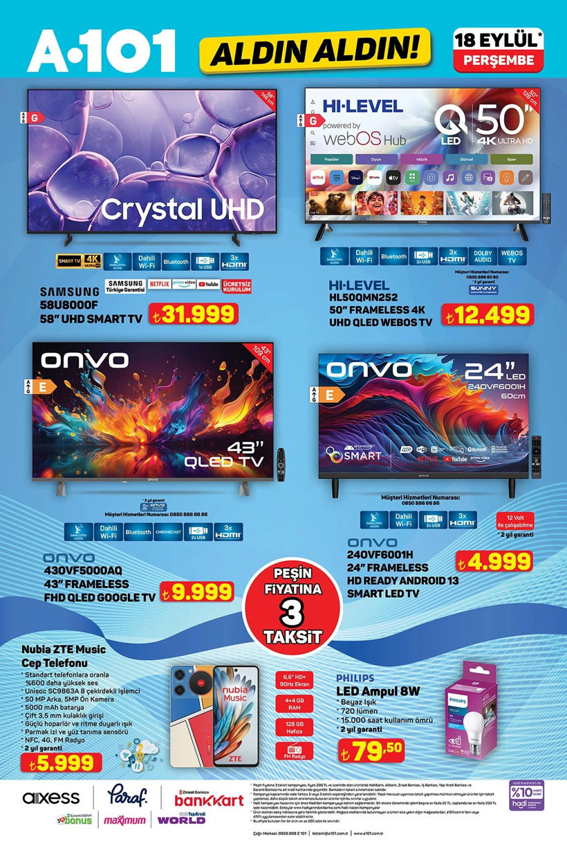 A101 Aktüel Ürünler Kataloğu 18 Eylül 2025 Perşembe Fırın, Elektrikli Ocak, Waffle Makinesi Kaçmaz - Resim : 3