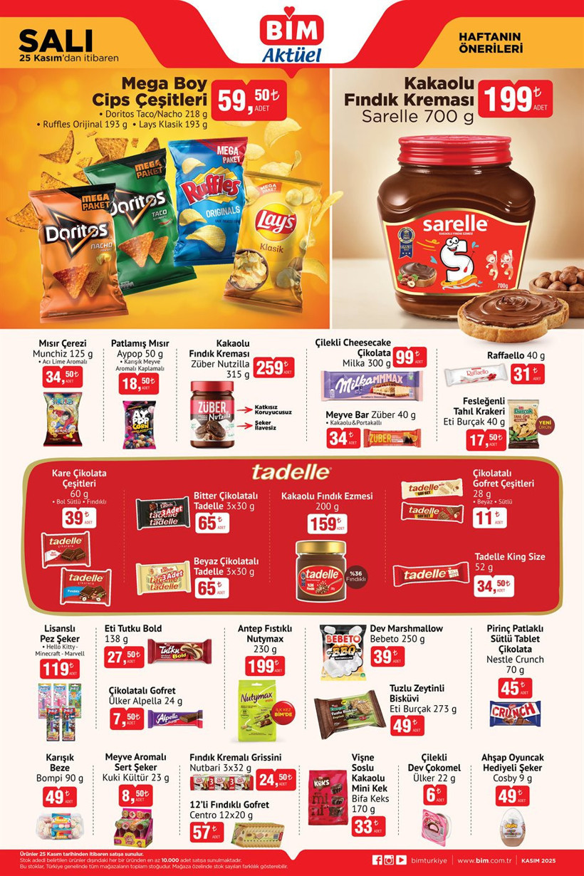 BİM Aktüel Ürünler 25-28 Kasım 2025 Kataloğu Bebek Bezi, Termal Tayt, Halı Yıkama Makinesi Var - Resim : 1