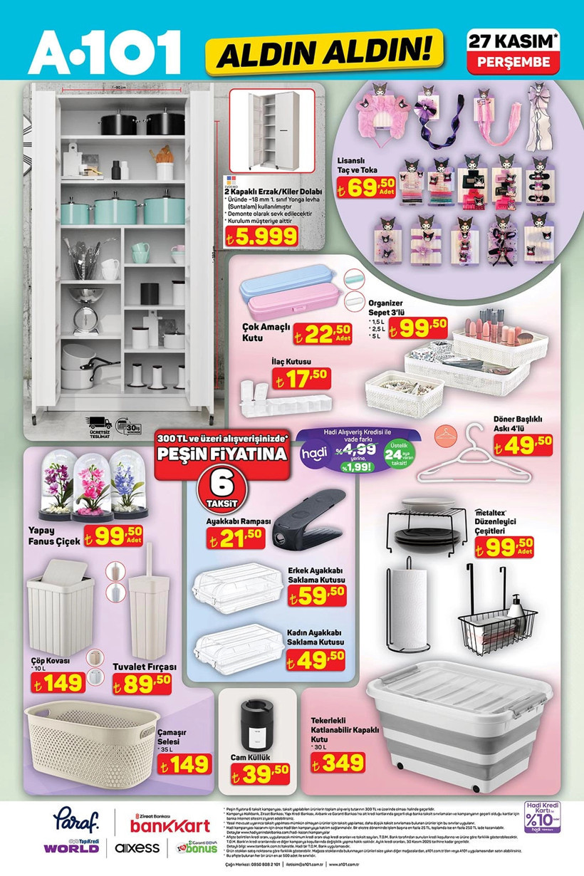 27 Kasım Perşembe A101 Aktüel Kataloğu Elektrikli Ev Aletleri, Volta Motosiklet, Buharlı Ütü Var - Resim : 3