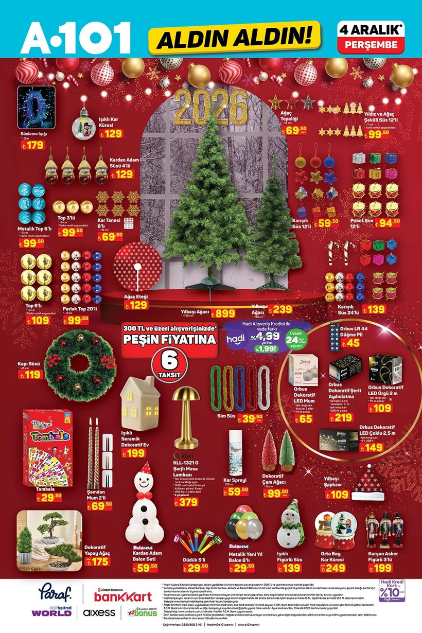 A101 4 Aralık 2025 Perşembe Aktüel Ürünler Kataloğu Yılbaşı Süsleri, Işık Terapi Maskesi Geliyor - Resim : 3