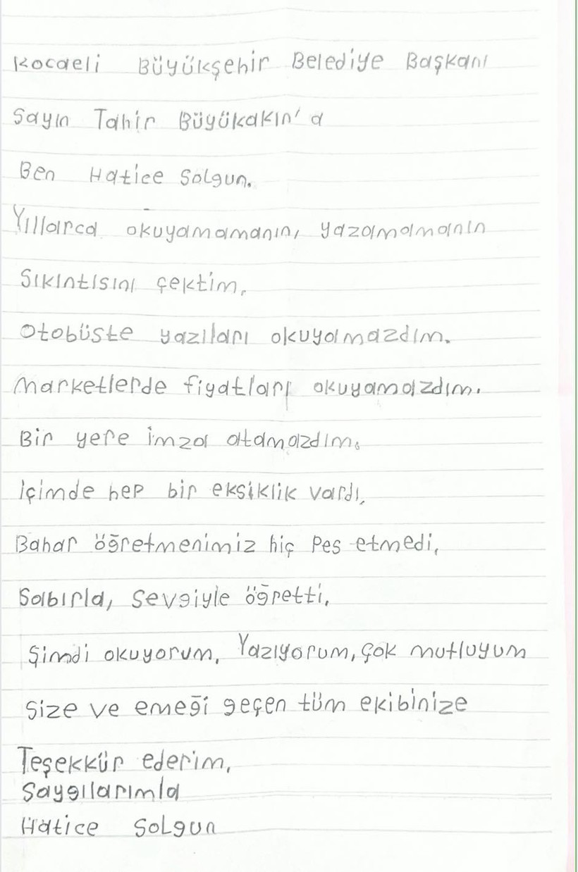 51 yaşında yazmayı öğrendi, ilk mektubu duygulandırdı… “Okuyorum, yazıyorum, çok mutluyum” - Resim : 2