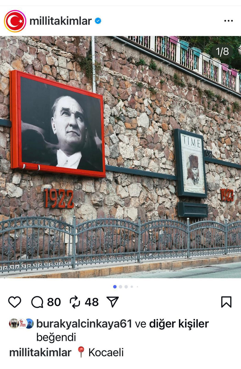 Milli Takım, İlker Kazan’ın astırdığı Atatürk posterlerini paylaştı - Resim : 1