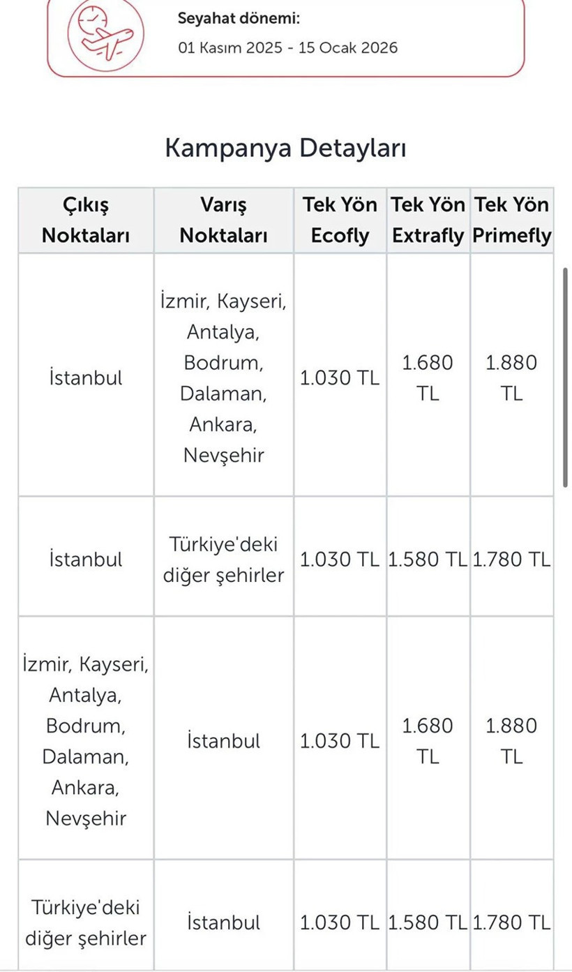 THY’den 30 Ağustos’a özel Zafer Bayramı kampanyası! Yurt içi 1030 liraya uçulacak - Resim : 1