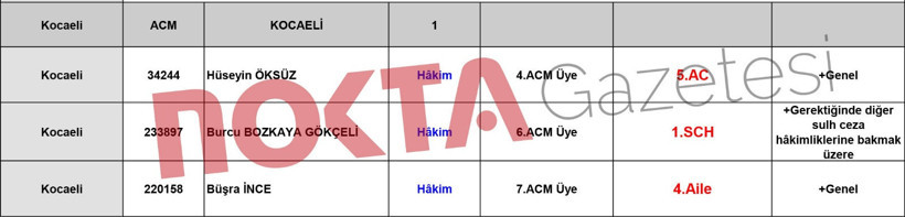 Kararname yayınlandı; İşte Kocaeli’deki hakimlerin yeni görevleri! - Resim : 4