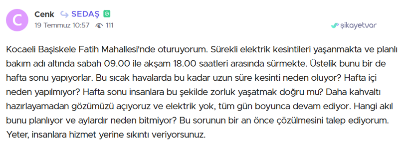 Yine SEDAŞ, yine Başiskele: Elektrik kesintileri bitmiyor! - Resim : 1