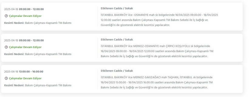 İstanbul Elektrik Kesintisi 18 Nisan 2025 : İstanbul'da Elektrikler Ne Zaman Gelecek? - Resim : 2