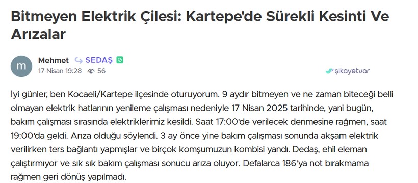 Kocaeli'de vatandaşın elektrik çilesi bitmiyor... "Komşularımızın kombisi yandı" - Resim : 1