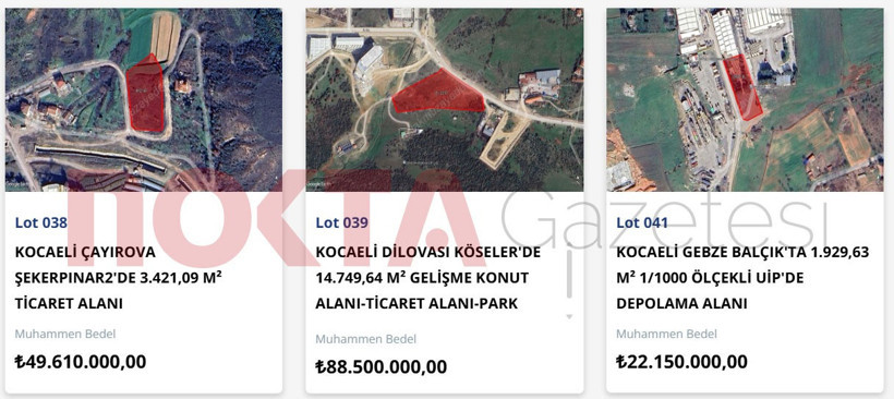 8 milyona da var 88 milyona da… İşte devletin Kocaeli’de sattığı o arsalar - Resim : 1