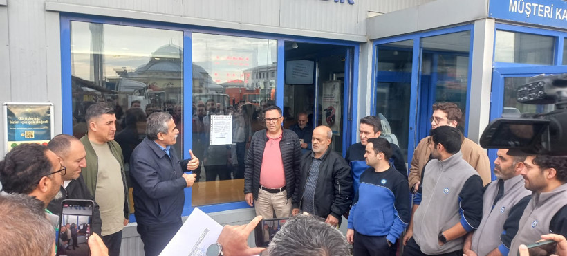 Nakliyat İş Sendikası Tüvturk İstanbul Taşıt Muayene İstasyonları’nda grev kararını astı! - Resim : 1