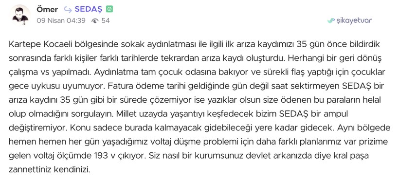 35 gündür müdahale edilmedi, vatandaş isyan etti! “SEDAŞ bir ampul değiştiremiyor!” - Resim : 1