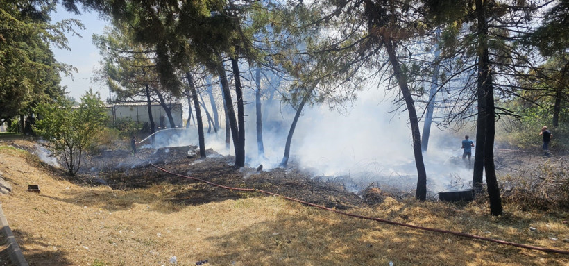 Ağaçlık alanda çıkan yangın korkuttu... 4 kişi etkilendi! - Resim : 3