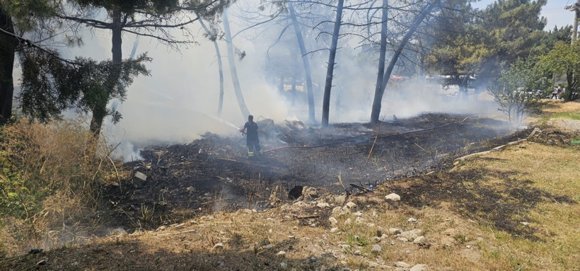 Ağaçlık alanda çıkan yangın korkuttu... 4 kişi etkilendi! - Resim : 2