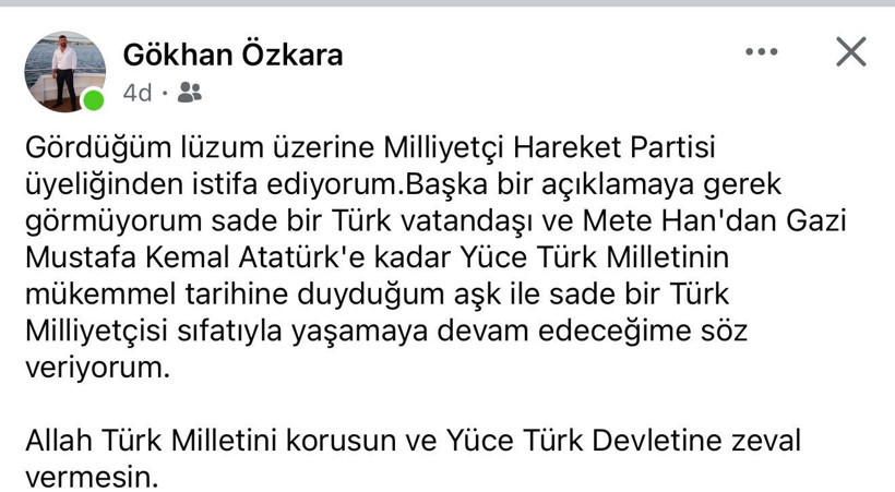 Ülkü Ocakları eski Başkanı MHP’den istifa etti! - Resim : 1