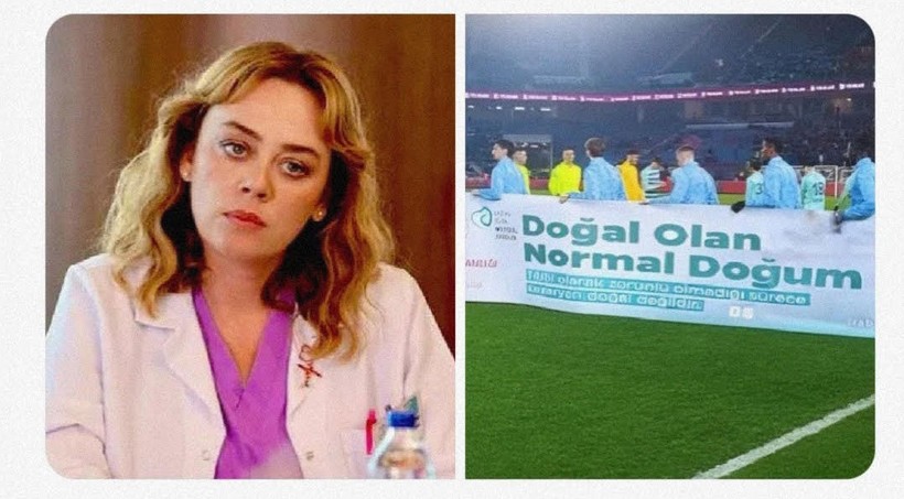 Normal doğum pankartı gündeme bomba gibi düştü - Resim : 1