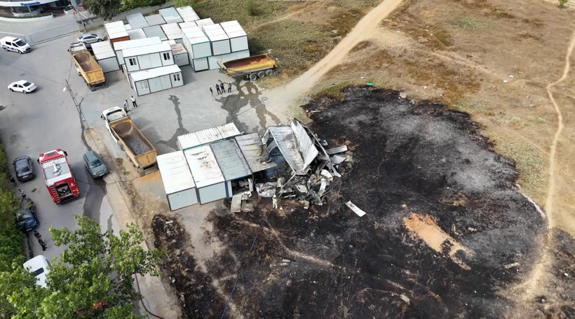 Otluk alandaki yangın inşaat alanına sıçradı! - Resim : 2