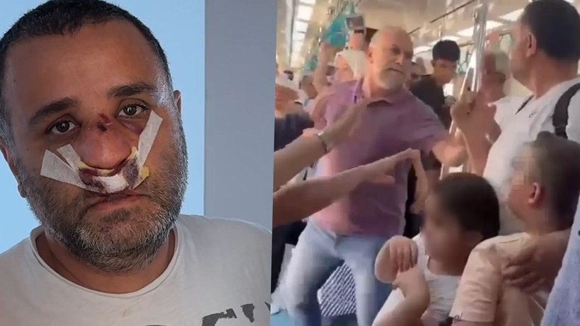 Çocuklarının gözü önünde yumruklandı - Resim: 1