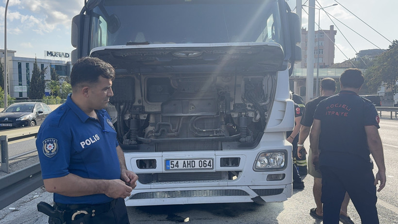 Seyir halindeki TIR'da yangın çıktı! - Resim : 3