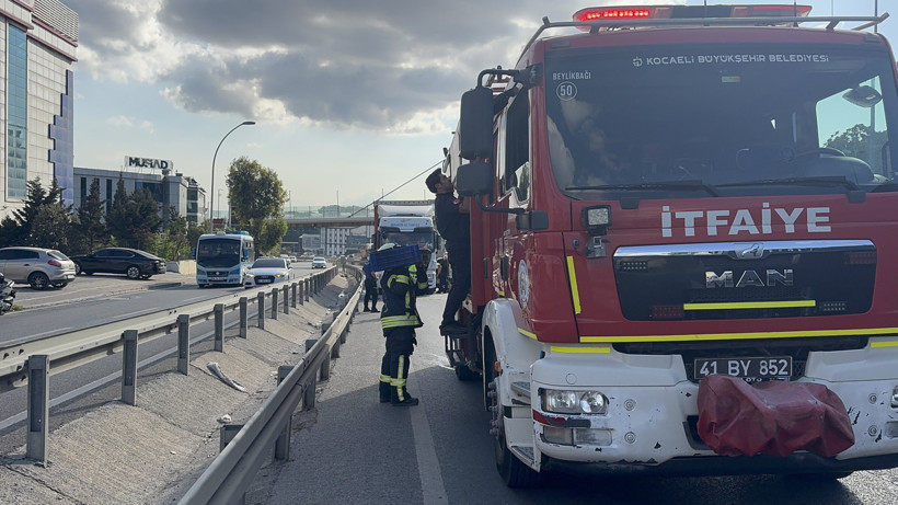 Seyir halindeki TIR'da yangın çıktı! - Resim : 4