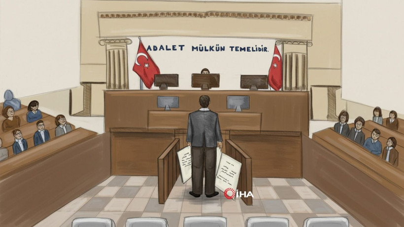 Ekrem İmamoğlu'nu mahkeme salonunda resmetti - Resim: 1