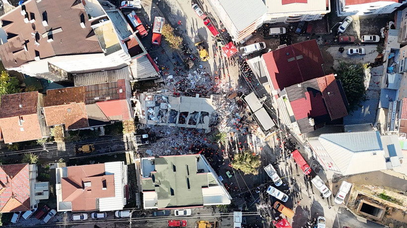 Gebze'de çöken bina havadan görüntülendi - Resim: 3
