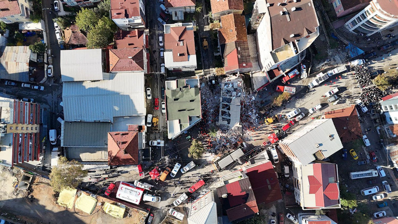 Gebze'de çöken bina havadan görüntülendi - Resim: 5