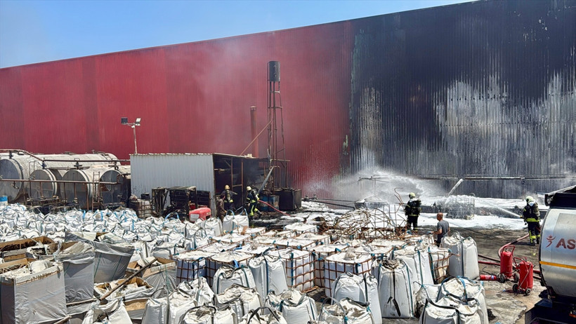 Asfalt fabrikasında yangın çıktı! - Resim : 4