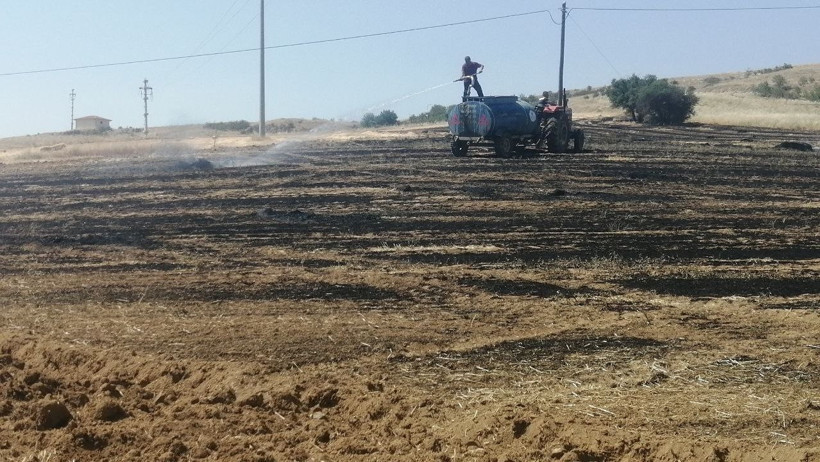 30 dönümlük tarla yanarak kül oldu! - Resim : 2