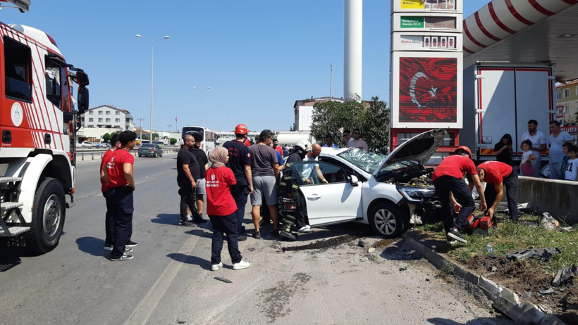 Kocaeli'de korkutan kaza! Akaryakıt istasyonunda facianın eşiğinden dönüldü - Resim : 1